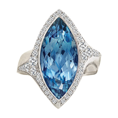 Blue Aquamarine Ring | Silverhorn Jewelers Santa Barbara