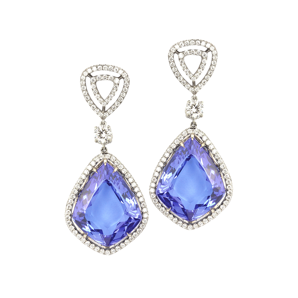 Tanzanite Kite Earrings | Silverhorn Jewelers Santa Barbara