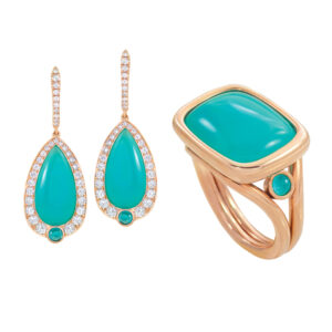 Blue Opal Ring & Earrings