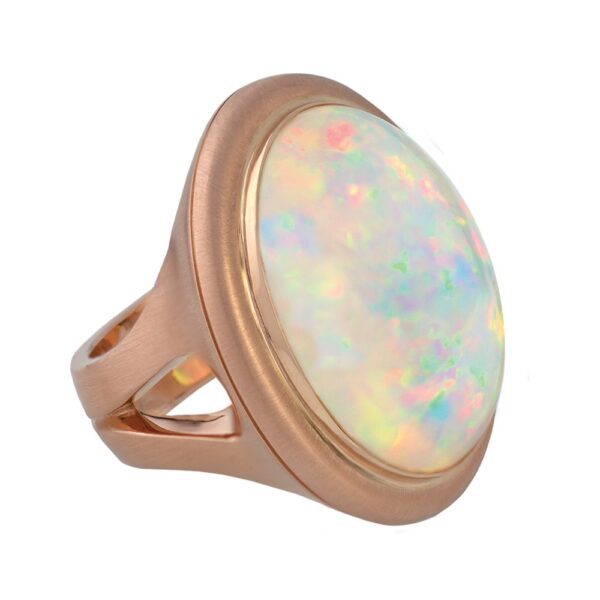 Silverhorn rose gold opal ring