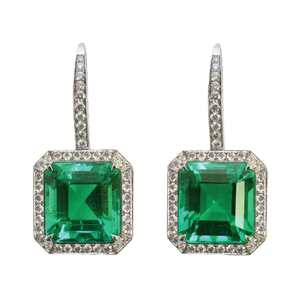 Silverhorn emerald earrings
