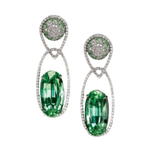 Silverhorn mint green tourmaline earrings