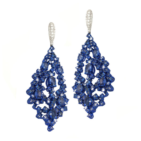 Silverhorn Sapphire and Diamond earrings