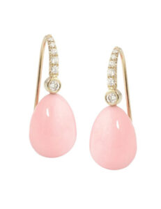 silverhorn pink opal drop earrings