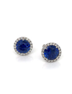 silverhorn sapphire diamond stud earrings