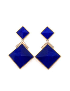 silverhorn triangle lapis earrings