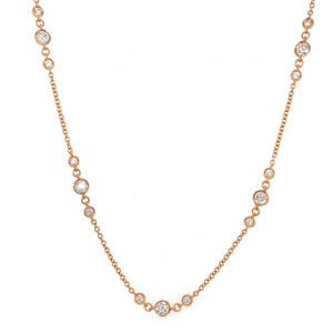 Silverhorn rose gold and diamond chain