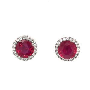 Silverhorn Jewelers ruby and diamond earrings