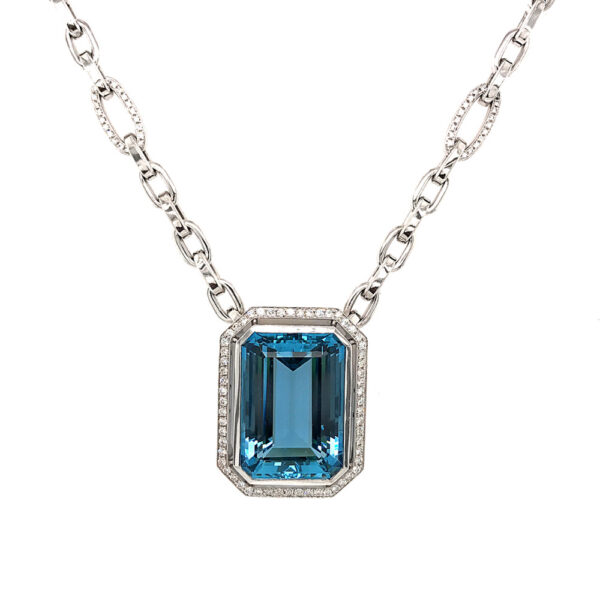 Silverhorn jewelers aquamarine pendant