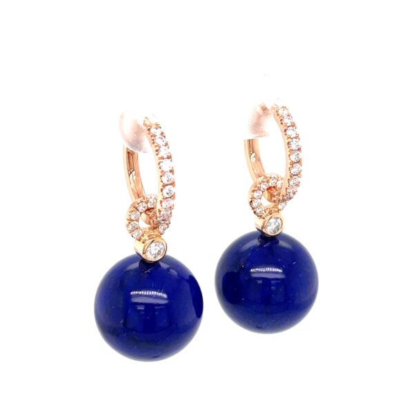 Lapis Detachable Ear Pendants