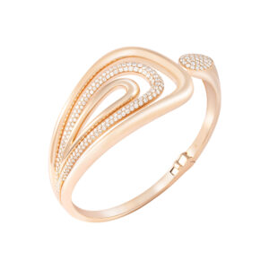 Silverhorn Jewelers 18kt yellow gold bangle bracelet with diamonds