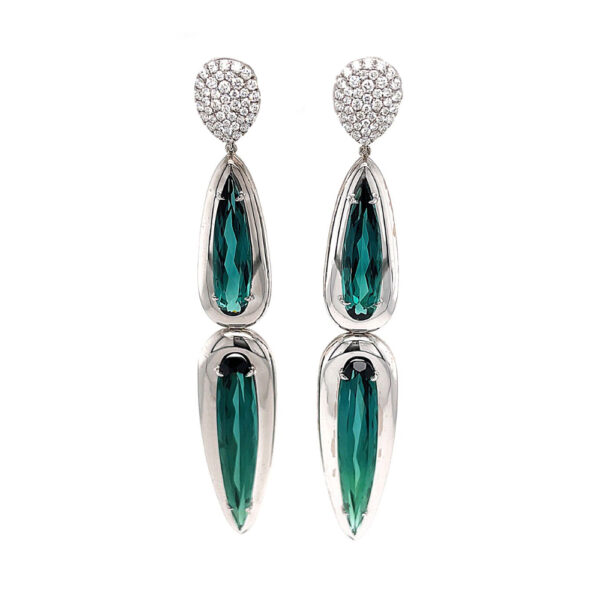Tourmaline & Diamond Earrings