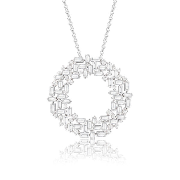Silverhorn Jewelers circular diamond pendant necklace