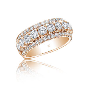 Silverhorn Jewelers diamond and rose gold wedding band
