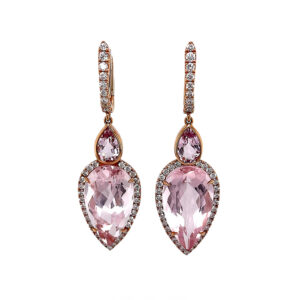 Silverhorn Jewelers pink diamond drop earrings