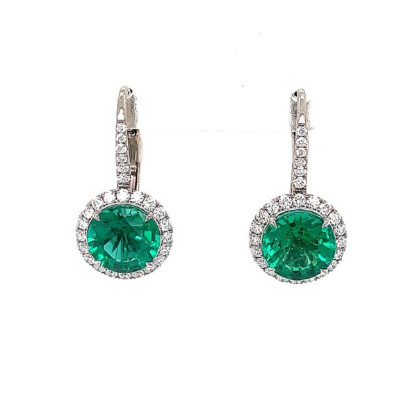Emerald Dangle Drop Earrings