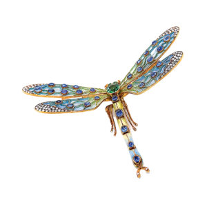 Diamond Dragonfly Broach