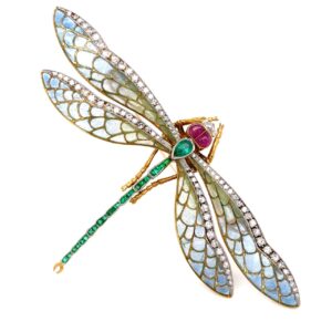 Diamond Dragonfly Brooch