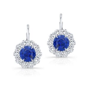 Blue Sapphire Dangle Drop Earrings