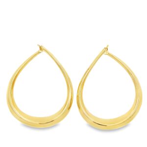 18 karat yellow gold rain drop earrings