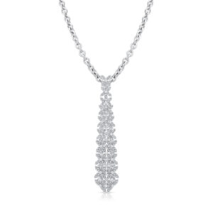 18 karat white gold diamond pendant