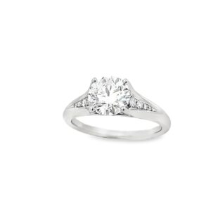 Handmade platinum diamond ring
